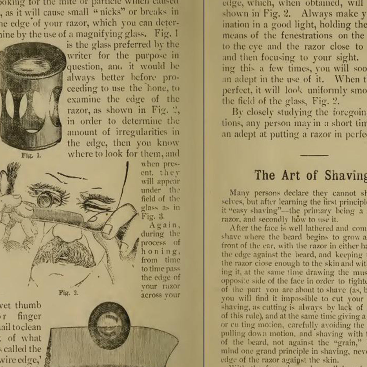 FREE Art of Honing a Razor. Art of Shaving. PDF of Antique Barber Manual.