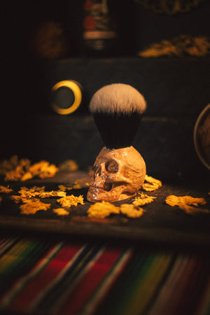 La Ofrenda by The Holy Black, sugar skull shaving brush